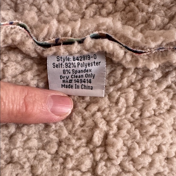 Johnny Was Multicolor Floral Patchwork Teddy Jacket - Picture 10 of 13